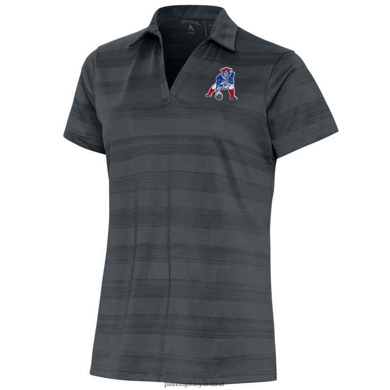 Patriots Jersey Women Antigua Charcoal Throwback Logo Compass Polo 8226D2553 Clothing
