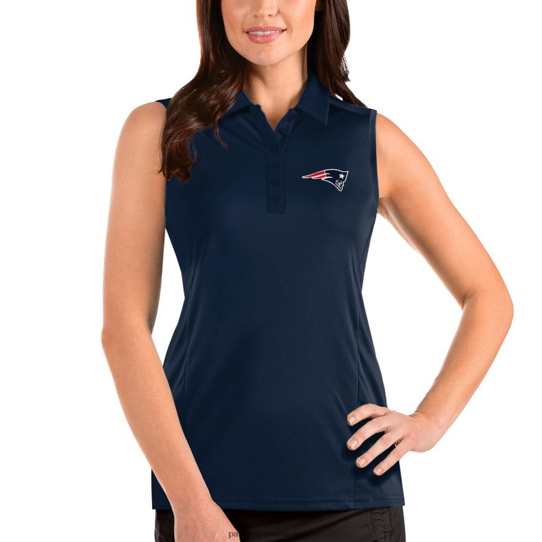 Patriots Jersey Women Antigua Navy Sleeveless Tribute Polo 8226D2632 Clothing