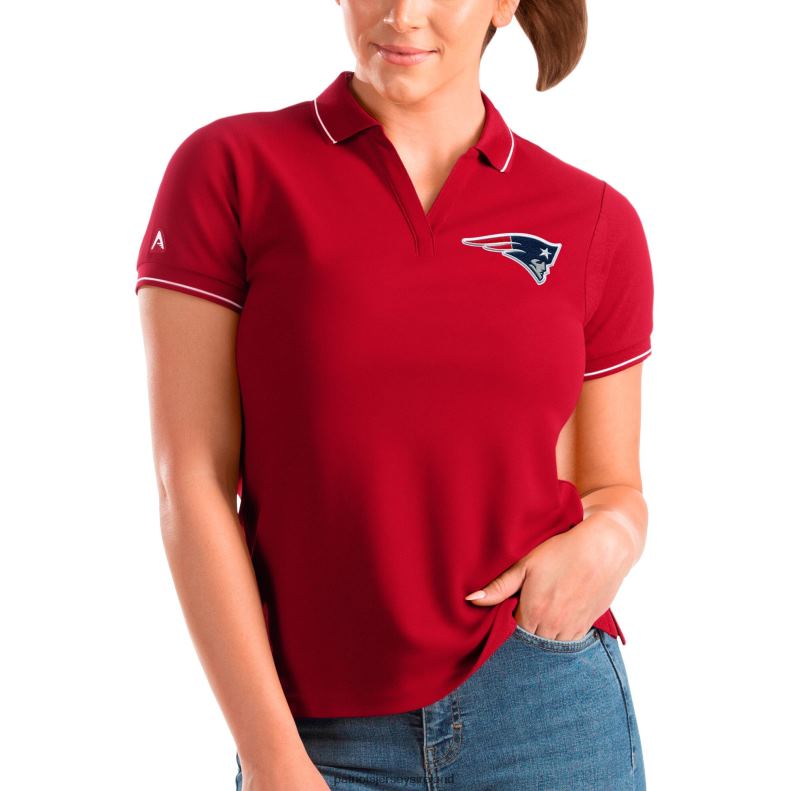 Patriots Jersey Women Antigua Red Affluent Polo 8226D2529 Clothing