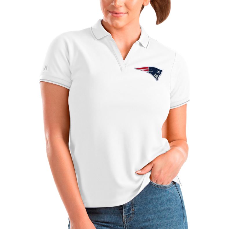 Patriots Jersey Women Antigua White Affluent Polo 8226D2542 Clothing