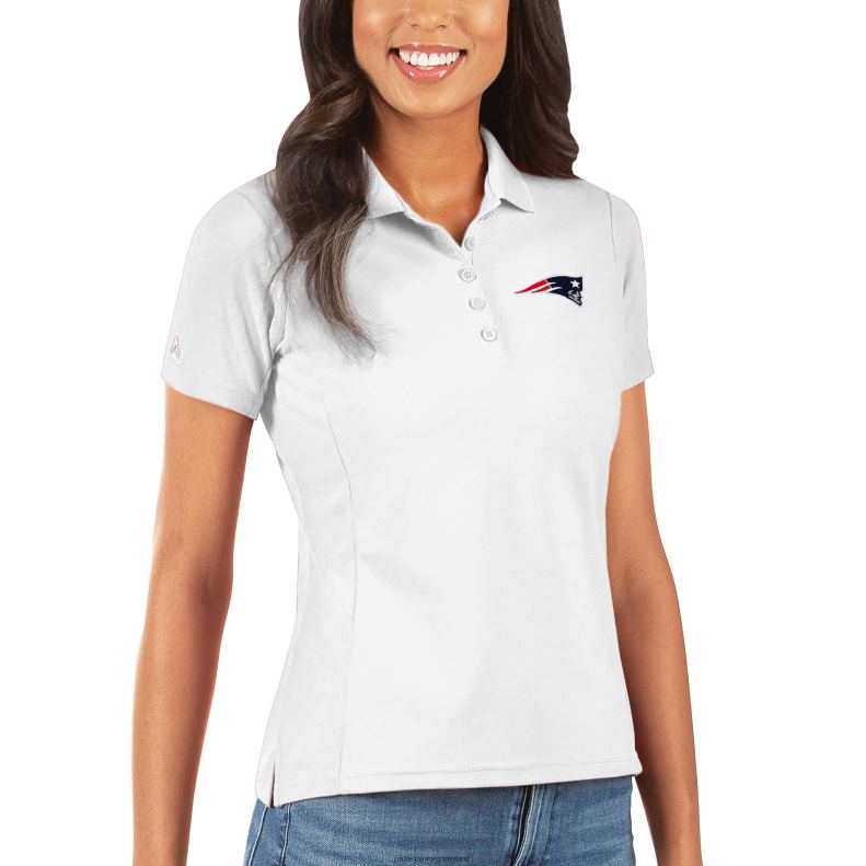 Patriots Jersey Women Antigua White Legacy Pique Polo 8226D2629 Clothing