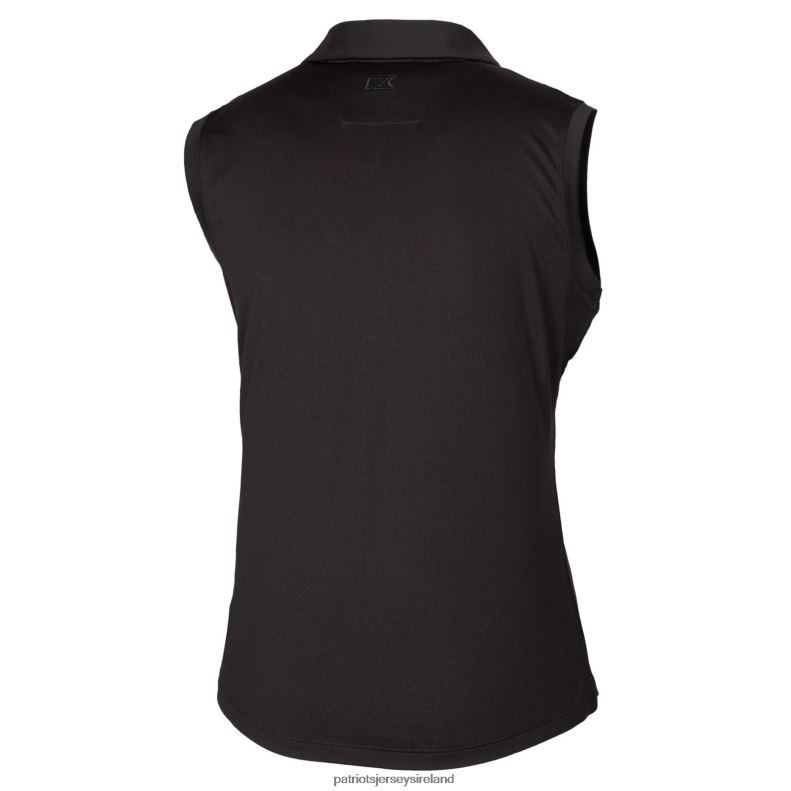Patriots Jersey Women Cutter & Buck Black Throwback Logo Forge Stretch Sleeveless Polo 8226D2583 Clothing
