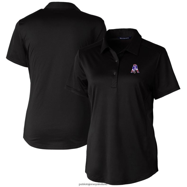Patriots Jersey Women Cutter & Buck Black Throwback Logo Prospect Textured Stretch Polo 8226D2597 Clothing