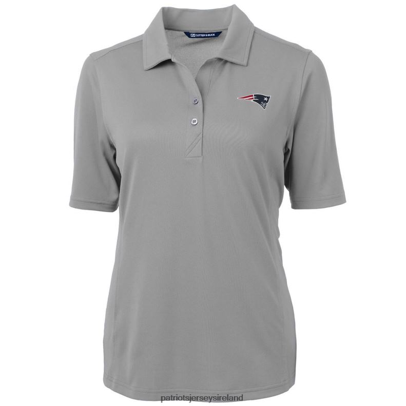 Patriots Jersey Women Cutter & Buck Gray Virtue Eco Pique Recycled Polo 8226D2626 Clothing