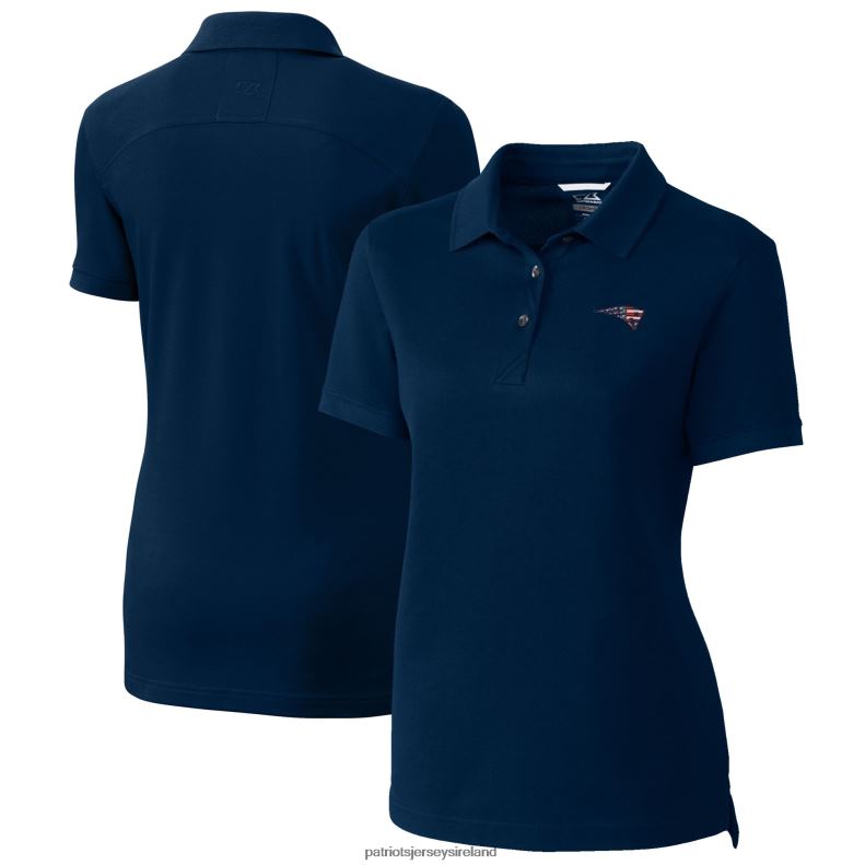 Patriots Jersey Women Cutter & Buck Navy Advantage DryTec Tri-Blend Pique Polo 8226D2570 Clothing