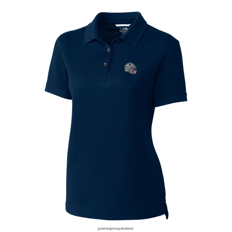Patriots Jersey Women Cutter & Buck Navy Helmet Logo Advantage DryTec Tri-Blend Pique Polo 8226D2503 Clothing
