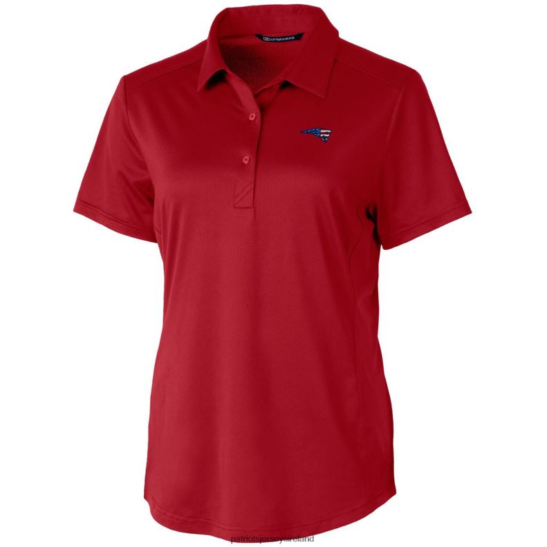 Patriots Jersey Women Cutter & Buck Red Americana Logo Prospect Textured Stretch Polo 8226D2609 Clothing