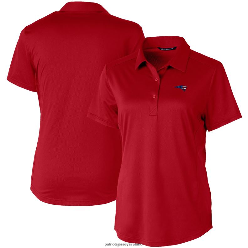 Patriots Jersey Women Cutter & Buck Red Americana Prospect Textured Stretch Polo 8226D2620 Clothing