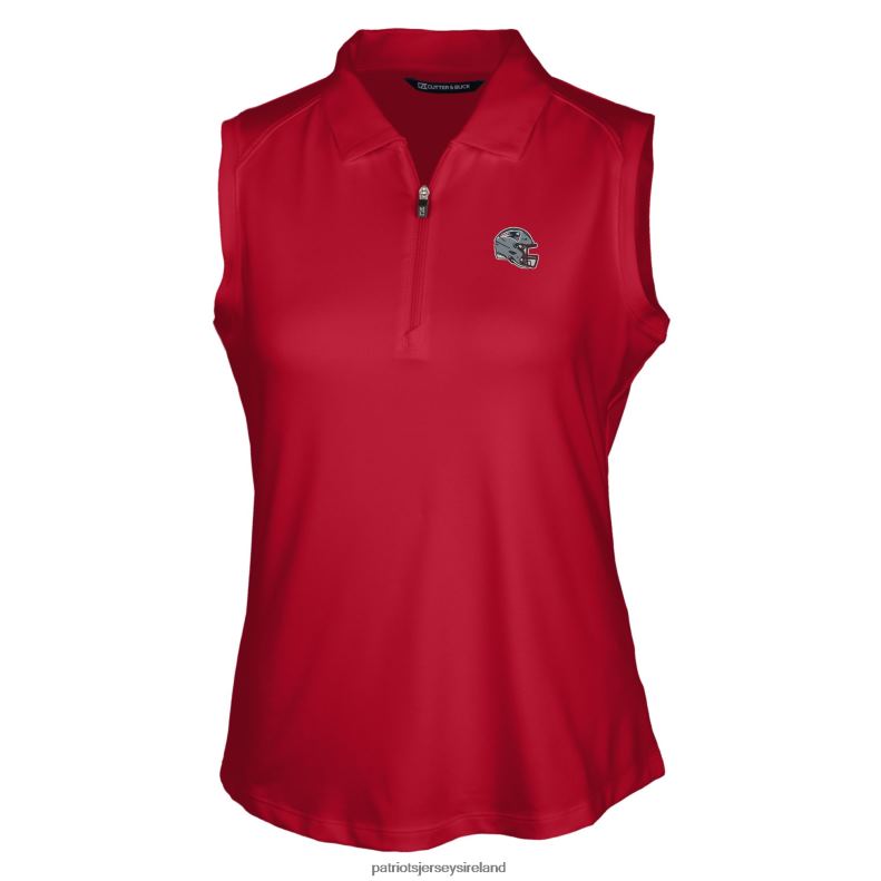 Patriots Jersey Women Cutter & Buck Red Helmet Logo DryTec Forge Stretch Sleeveless Polo 8226D2505 Clothing