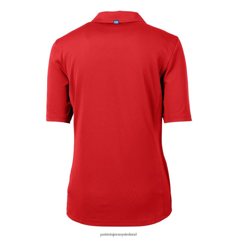 Patriots Jersey Women Cutter & Buck Red Helmet Logo DryTec Virtue Eco Pique Recycled Polo 8226D2521 Clothing
