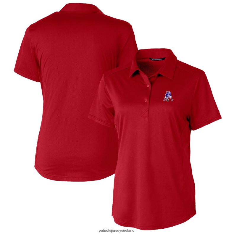 Patriots Jersey Women Cutter & Buck Red Throwback Logo Prospect Textured Stretch Polo 8226D2598 Clothing