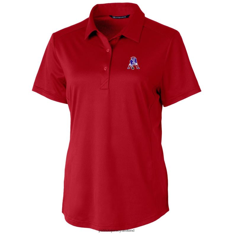 Patriots Jersey Women Cutter & Buck Red Throwback Logo Prospect Textured Stretch Polo 8226D2598 Clothing