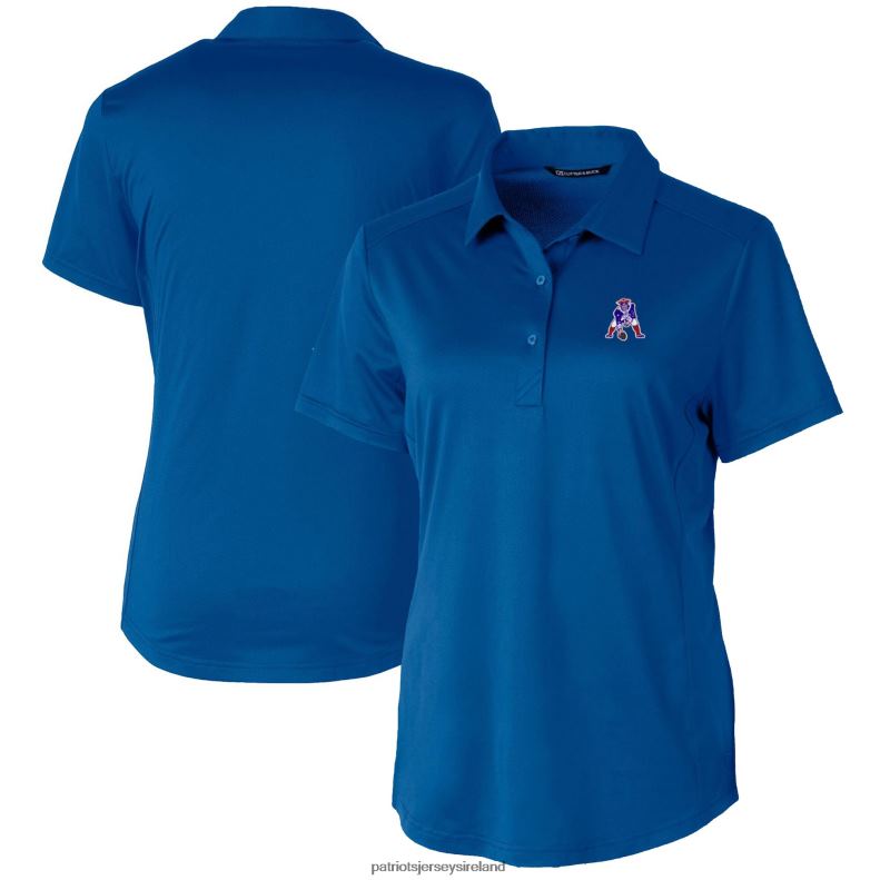 Patriots Jersey Women Cutter & Buck Royal Throwback Logo Prospect Textured Stretch Polo 8226D2596 Clothing