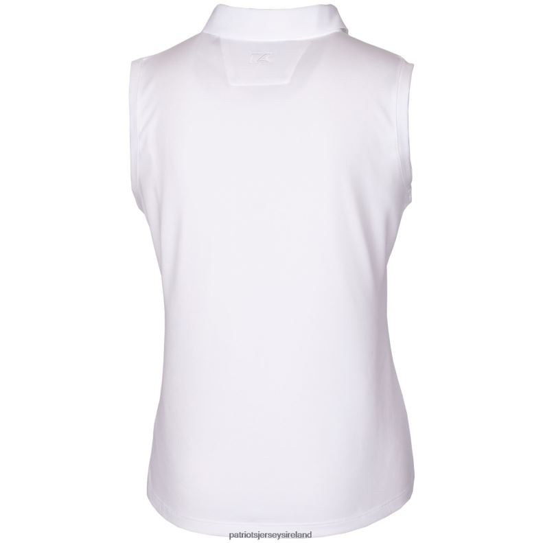 Patriots Jersey Women Cutter & Buck White Forge DryTec Stretch Sleeveless Polo 8226D2578 Clothing