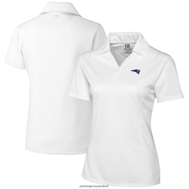Patriots Jersey Women Cutter & Buck White Genre DryTec Textured Polo 8226D2614 Clothing