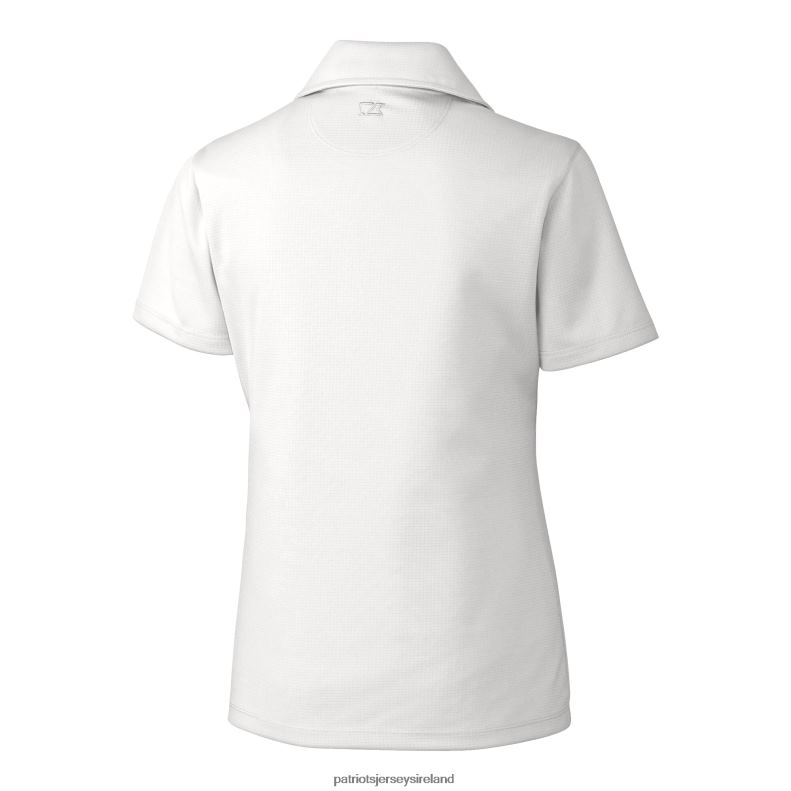 Patriots Jersey Women Cutter & Buck White Helmet Logo CB DryTec Genre Textured Solid Polo 8226D2509 Clothing