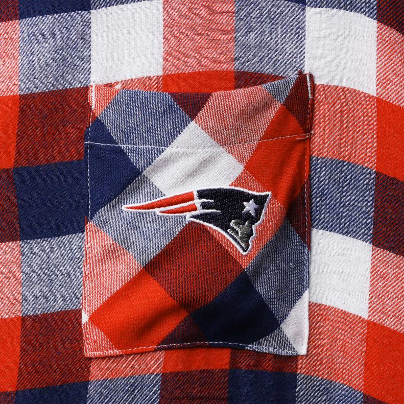 Patriots Jersey Women Concepts Sport Navy/Red Plus Size Breakout Flannel Nightshirt 8226D2814 Clothing
