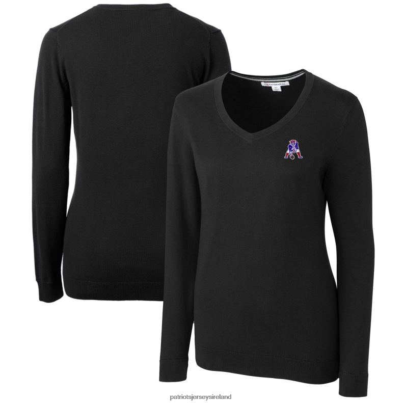 Patriots Jersey Women Cutter & Buck Black Throwback Logo Lakemont Tri-Blend V-Neck Sweater 8226D2826 Clothing