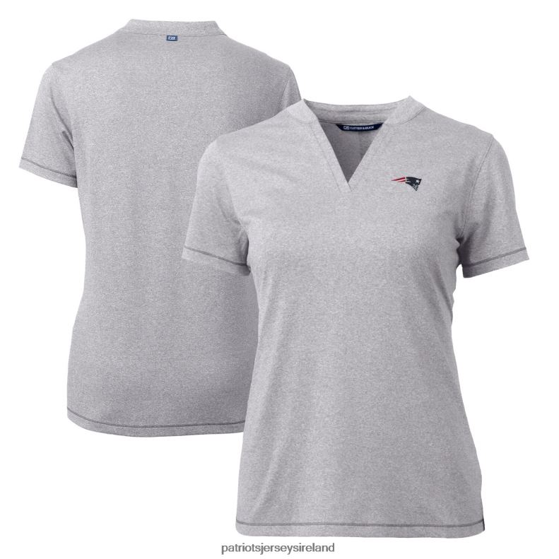 Patriots Jersey Women Cutter & Buck Heather Gray Forge Stretch Blade Polo 8226D2838 Clothing