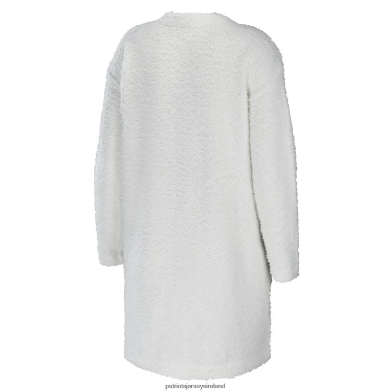 Patriots Jersey Women WEAR by Erin Andrews Cream Cozy Lounge Cardigan Sweater 8226D2815 Clothing
