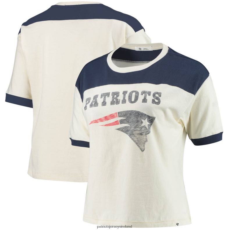 Patriots Jersey Women 47 Cream/Navy Billie Cropped T-Shirt 8226D2741 Clothing
