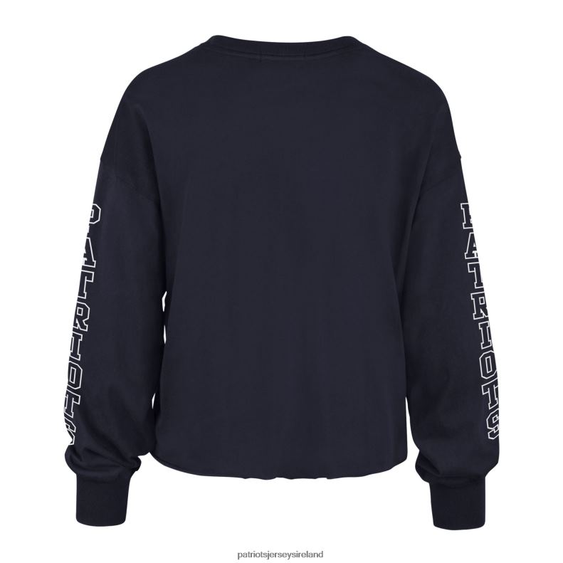Patriots Jersey Women 47 Navy Skyler Parkway Cropped Long Sleeve T-Shirt 8226D2698 Clothing