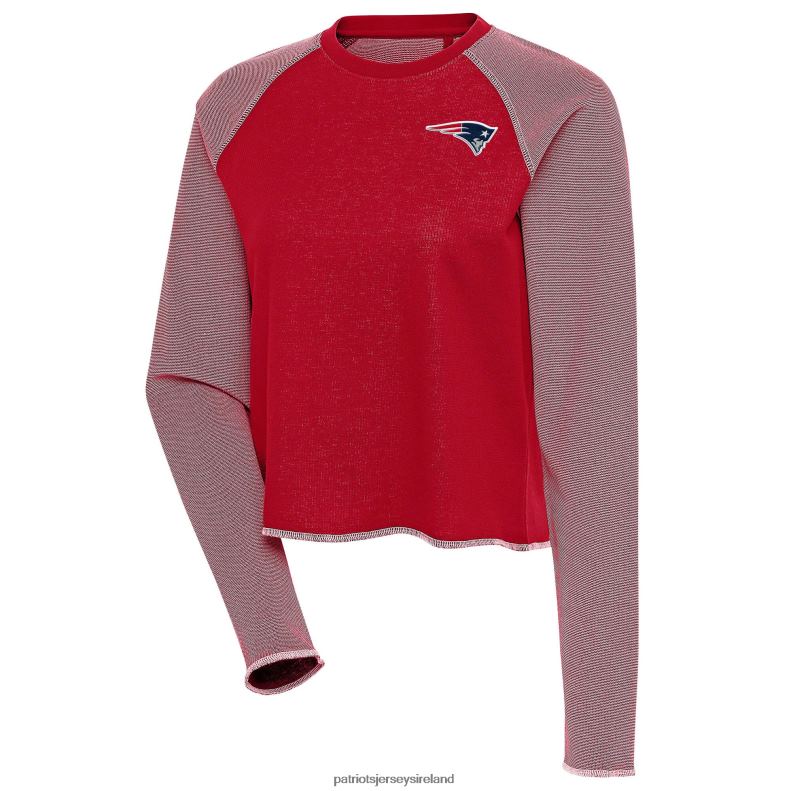 Patriots Jersey Women Antigua Red/White Play Long Sleeve T-Shirt 8226D2823 Clothing