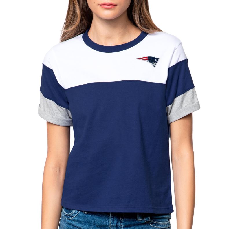 Patriots Jersey Women Antigua White/Navy Flip T-Shirt 8226D2828 Clothing