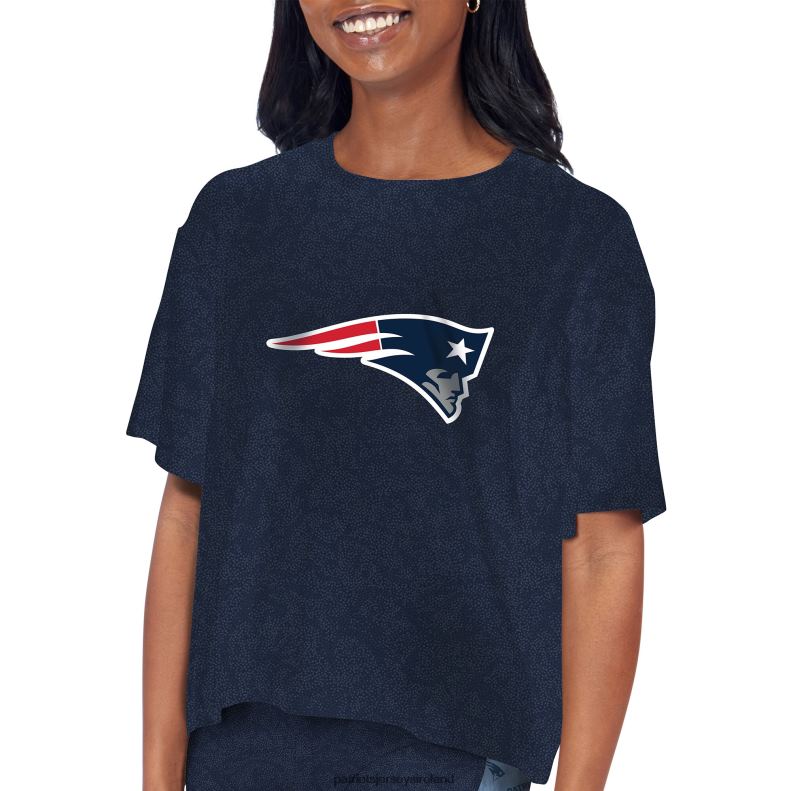 Patriots Jersey Women Certo Navy Cropped T-Shirt 8226D2783 Clothing