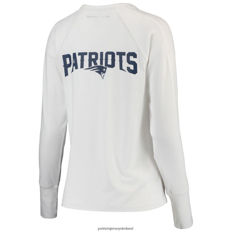 Patriots Jersey Women DKNY Sport White Gabby Mesh Long Sleeve T-Shirt 8226D2761 Clothing