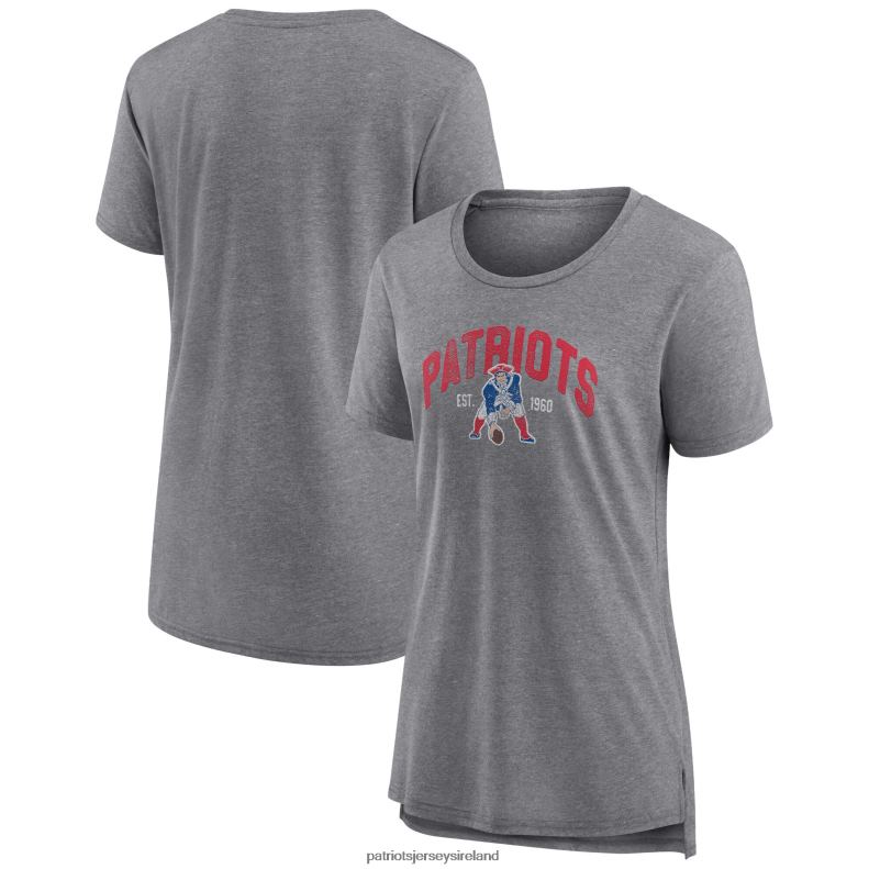 Patriots Jersey Women Fanatics Branded Heathered Gray Drop Back Modern T-Shirt 8226D2666 Clothing