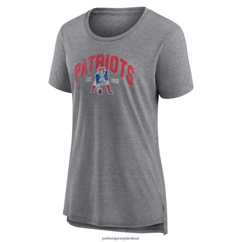 Patriots Jersey Women Fanatics Branded Heathered Gray Drop Back Modern T-Shirt 8226D2666 Clothing
