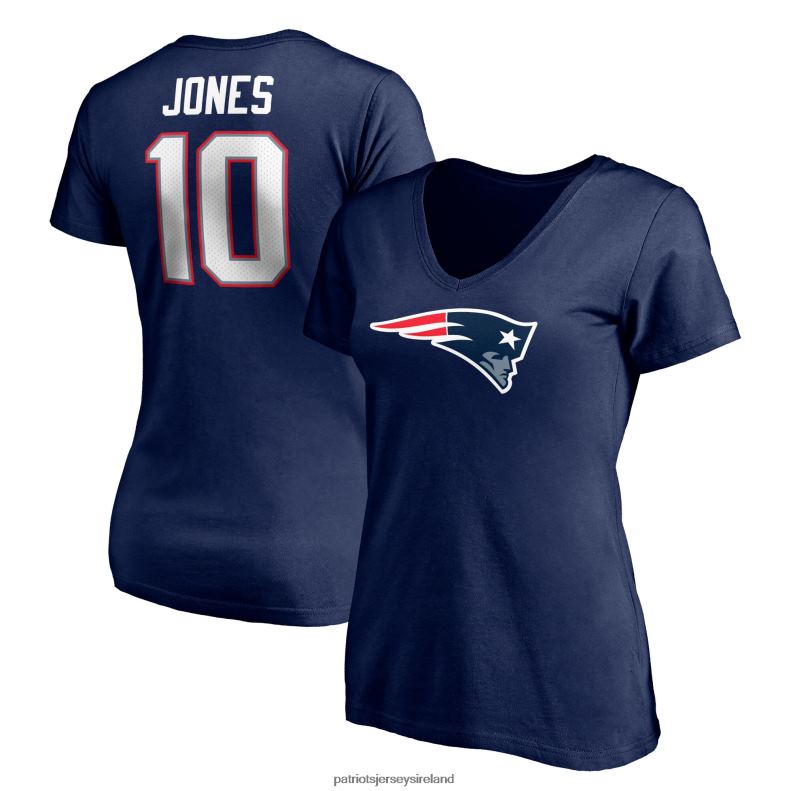 Patriots Jersey Women Fanatics Branded Mac Jones Navy Logo Player Icon Name & Number V-Neck T-Shirt 8226D2696 Clothing