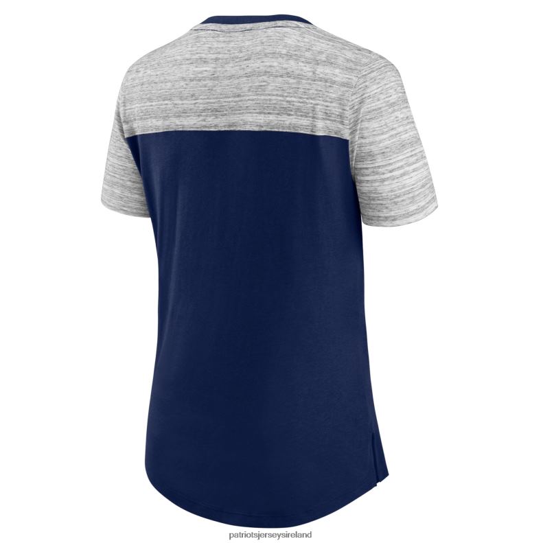 Patriots Jersey Women Fanatics Branded Navy/Heathered Gray Close Quarters V-Neck T-Shirt 8226D2683 Clothing