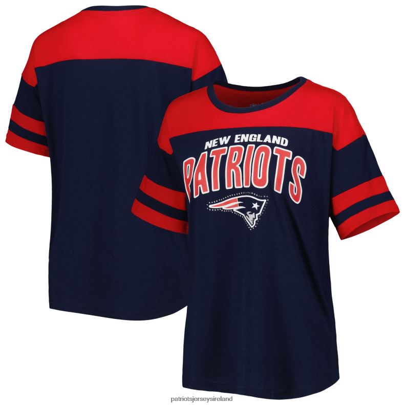 Patriots Jersey Women G-III 4Her by Carl Banks Navy/Red Play the Ball T-Shirt 8226D2693 Clothing