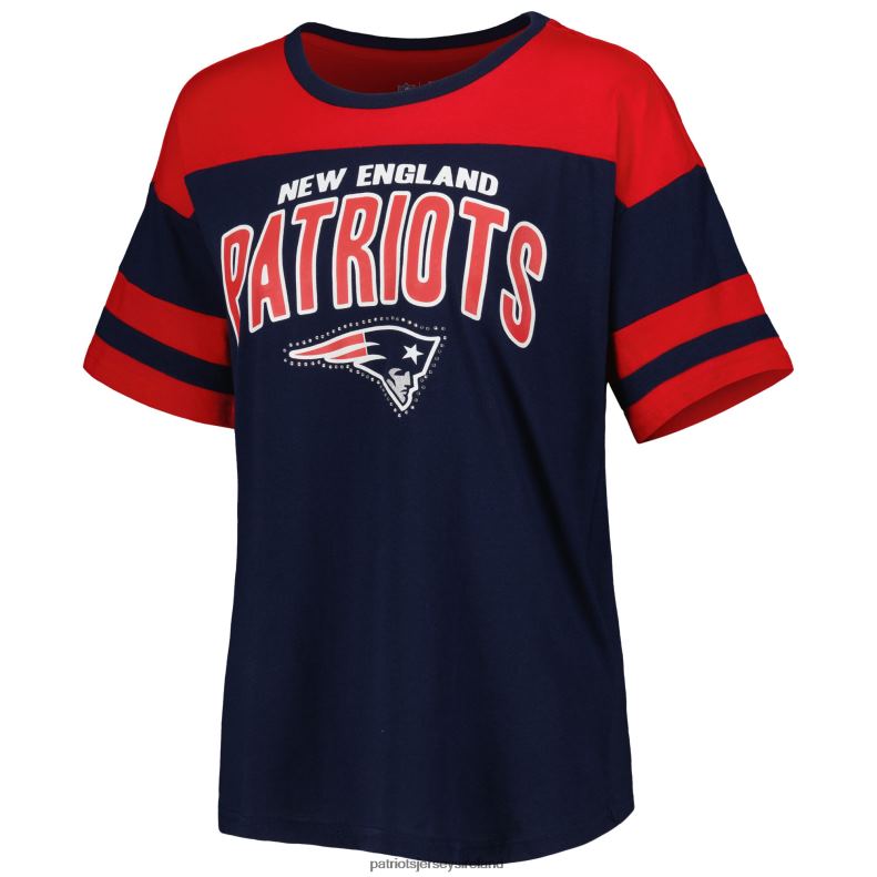 Patriots Jersey Women G-III 4Her by Carl Banks Navy/Red Play the Ball T-Shirt 8226D2693 Clothing