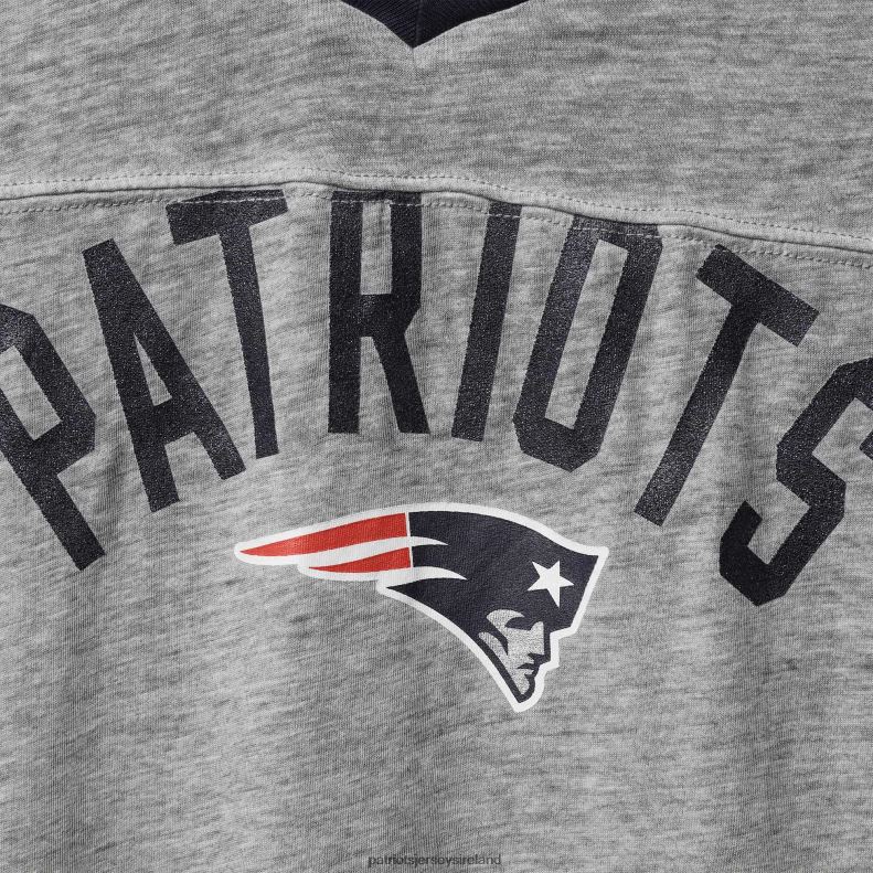 Patriots Jersey Women Junior's Heathered Gray Let's Huddle Burnout T-Shirt 8226D2714 Clothing