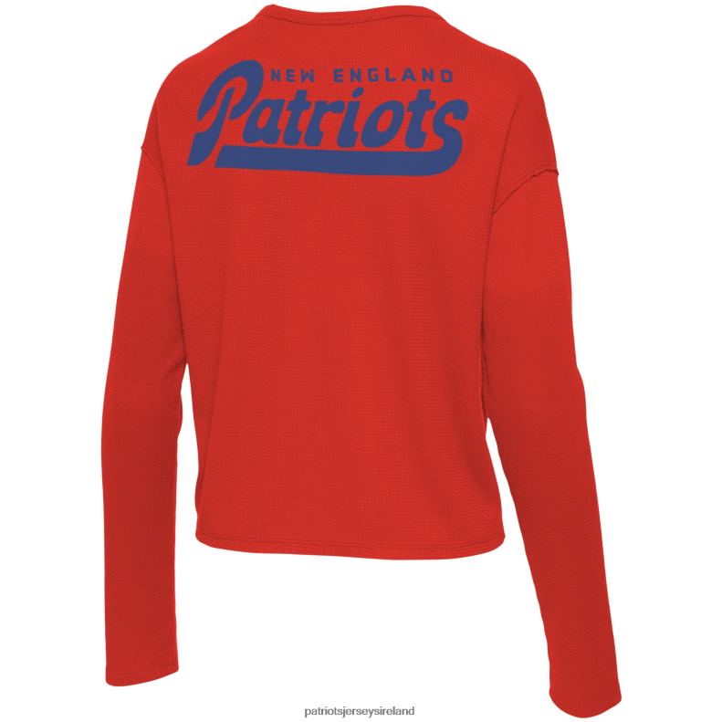 Patriots Jersey Women Junk Food Red Pocket Thermal Long Sleeve T-Shirt 8226D2746 Clothing