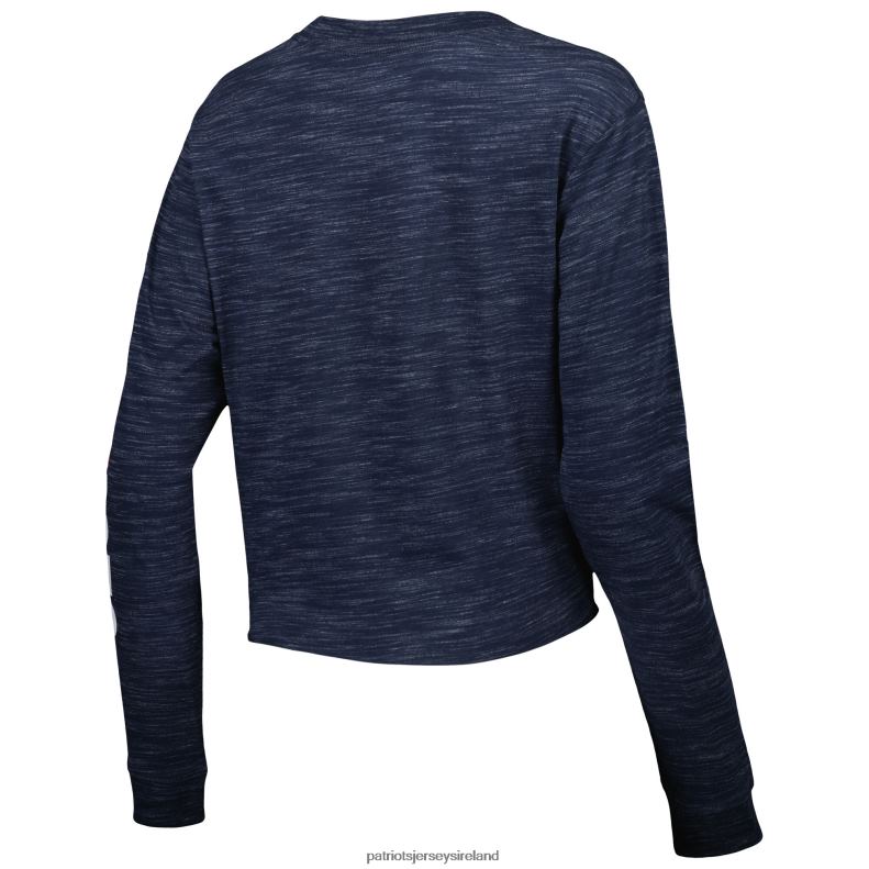 Patriots Jersey Women New Era Navy Crop Long Sleeve T-Shirt 8226D2731 Clothing