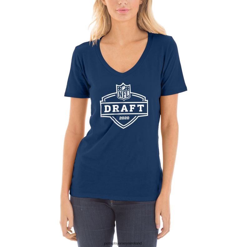 Patriots Jersey Women New Era Navy Draft Card V-Neck T-Shirt 8226D2806 Clothing