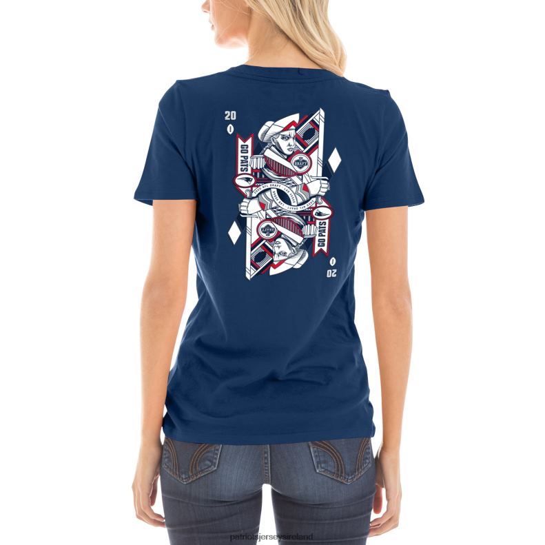Patriots Jersey Women New Era Navy Draft Card V-Neck T-Shirt 8226D2806 Clothing