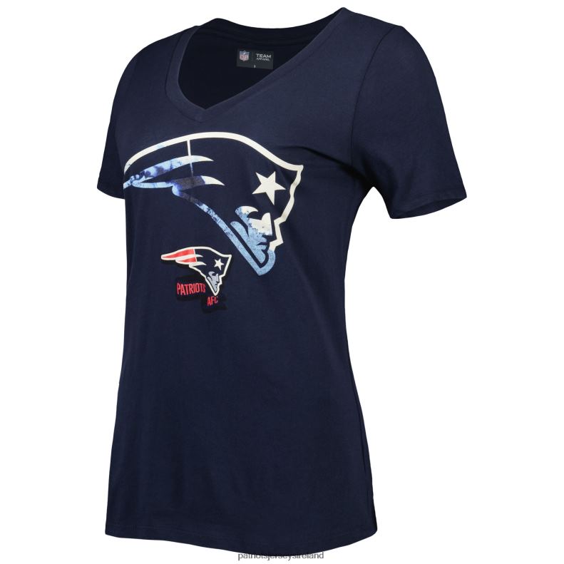 Patriots Jersey Women New Era Navy Ink Dye Sideline V-Neck T-Shirt 8226D2715 Clothing