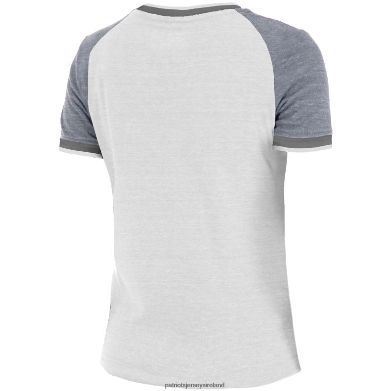 Patriots Jersey Women New Era White/Gray Training Camp Raglan V-Neck T-Shirt 8226D2766 Clothing