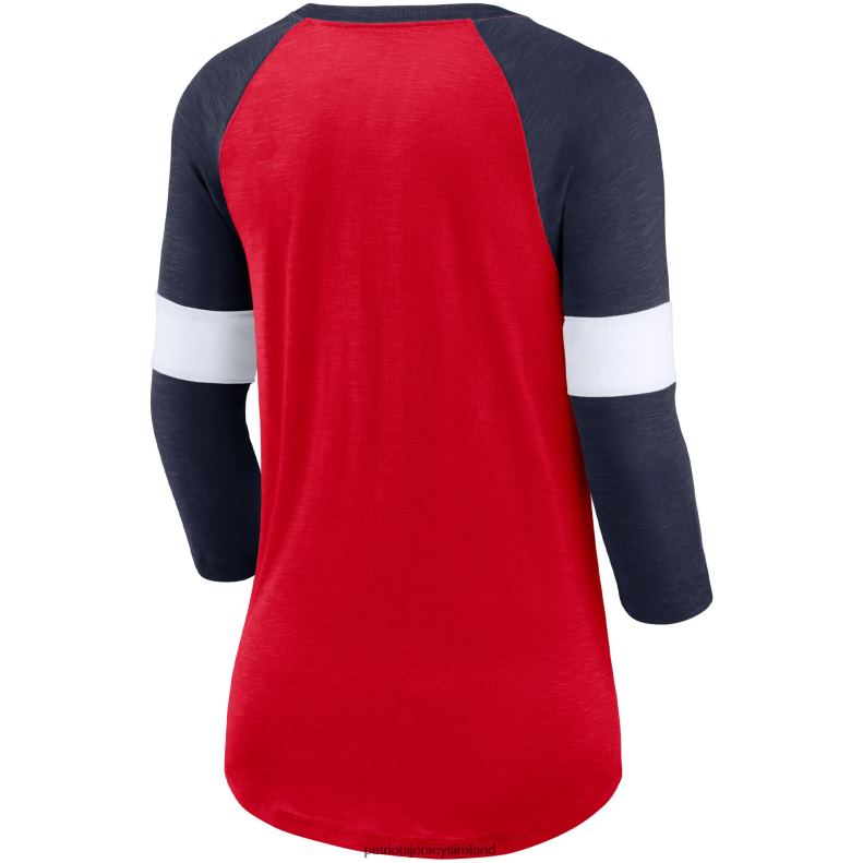 Patriots Jersey Women Nike Heather Red/Heather Navy Football Pride Raglan 3/4-Sleeve T-Shirt 8226D2658 Clothing