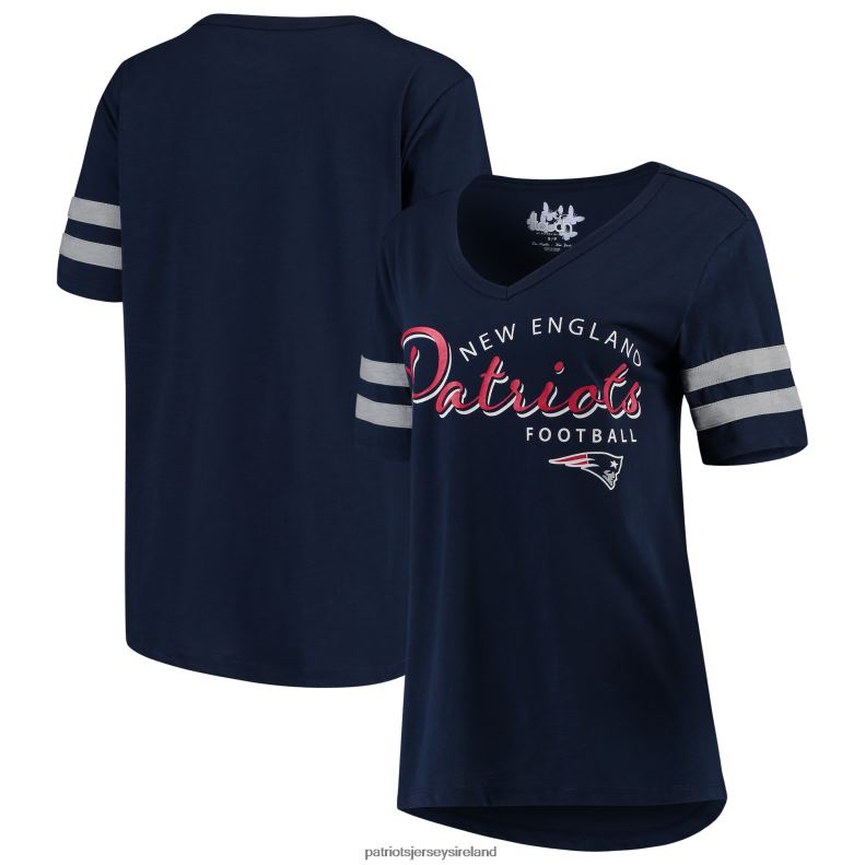 Patriots Jersey Women Touch Navy Triple Play V-Neck T-Shirt 8226D2760 Clothing