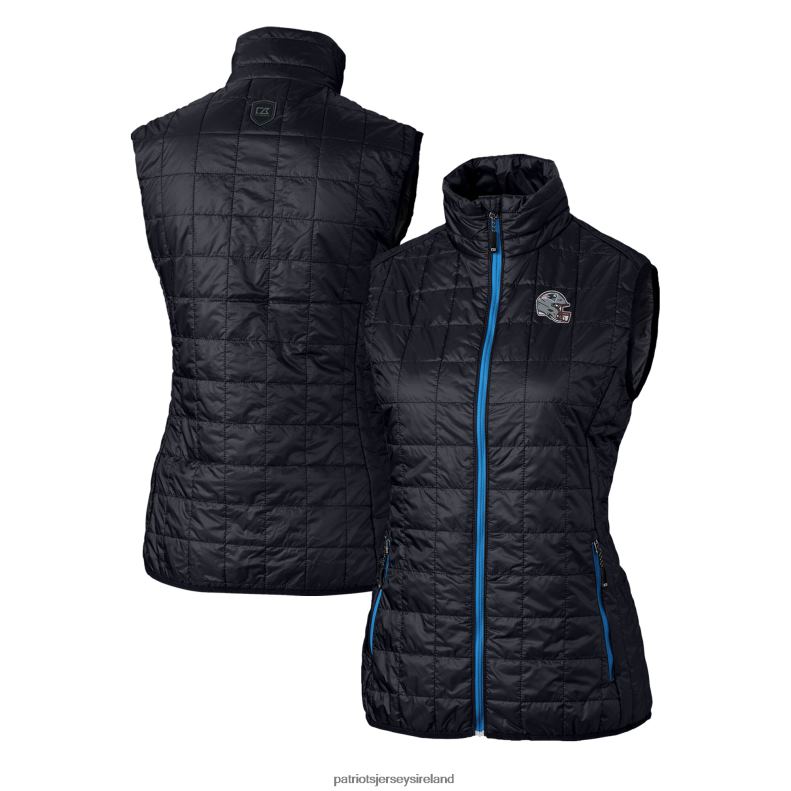 Patriots Jersey Women Cutter & Buck Navy Helmet Logo Rainier PrimaLoft Eco Insulated Full-Zip Puffer Vest 8226D863 Clothing