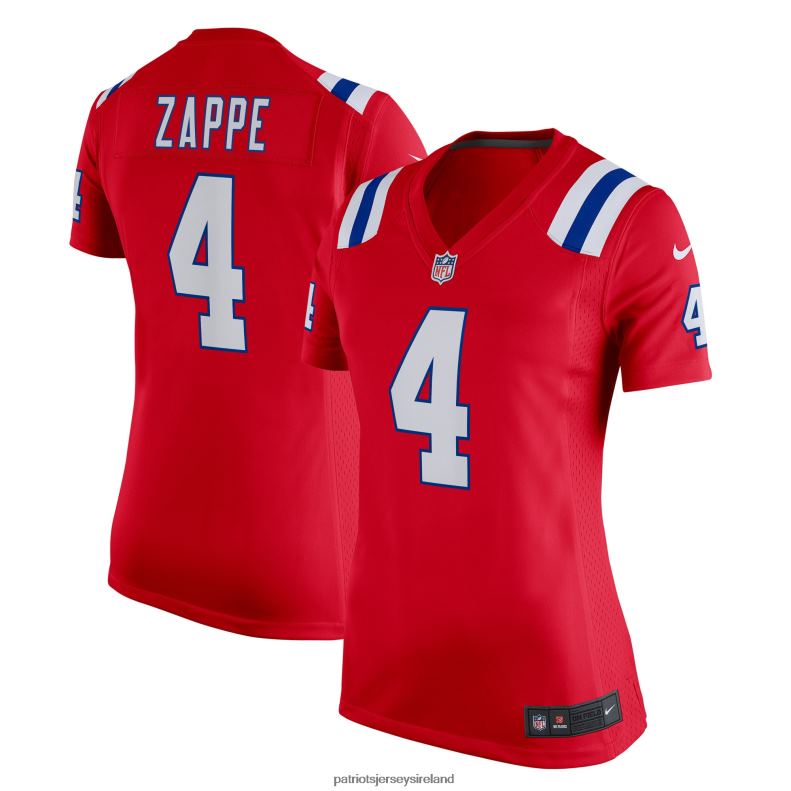 Patriots Jersey Women Nike Bailey Zappe Red Alternate Game Player Jersey 8226D1223 Clothing