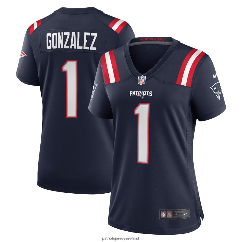 Patriots Jersey Women Nike Christian Gonzalez Navy 2023 NFL Draft First Round Pick Game Jersey 8226D1188 Clothing