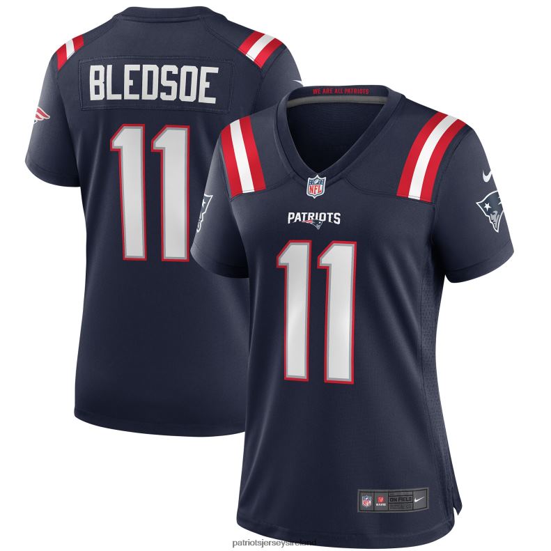 Patriots Jersey Women Nike Drew Bledsoe Navy Game Retired Player Jersey 8226D1208 Clothing