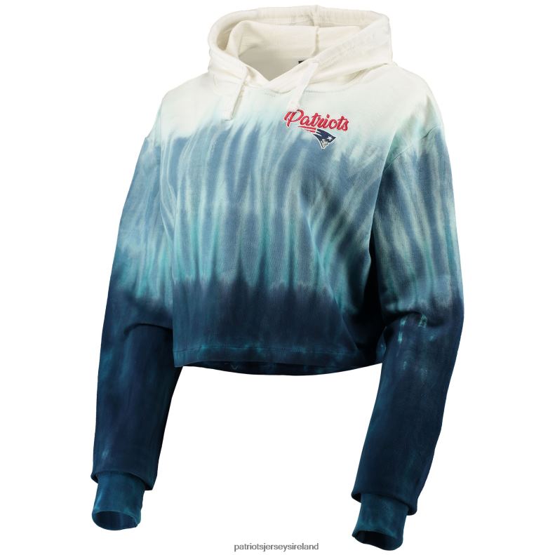 Patriots Jersey Women FOCO Navy/White Dip-Dye Crop Pullover Hoodie & Shorts Set 8226D2358 Clothing